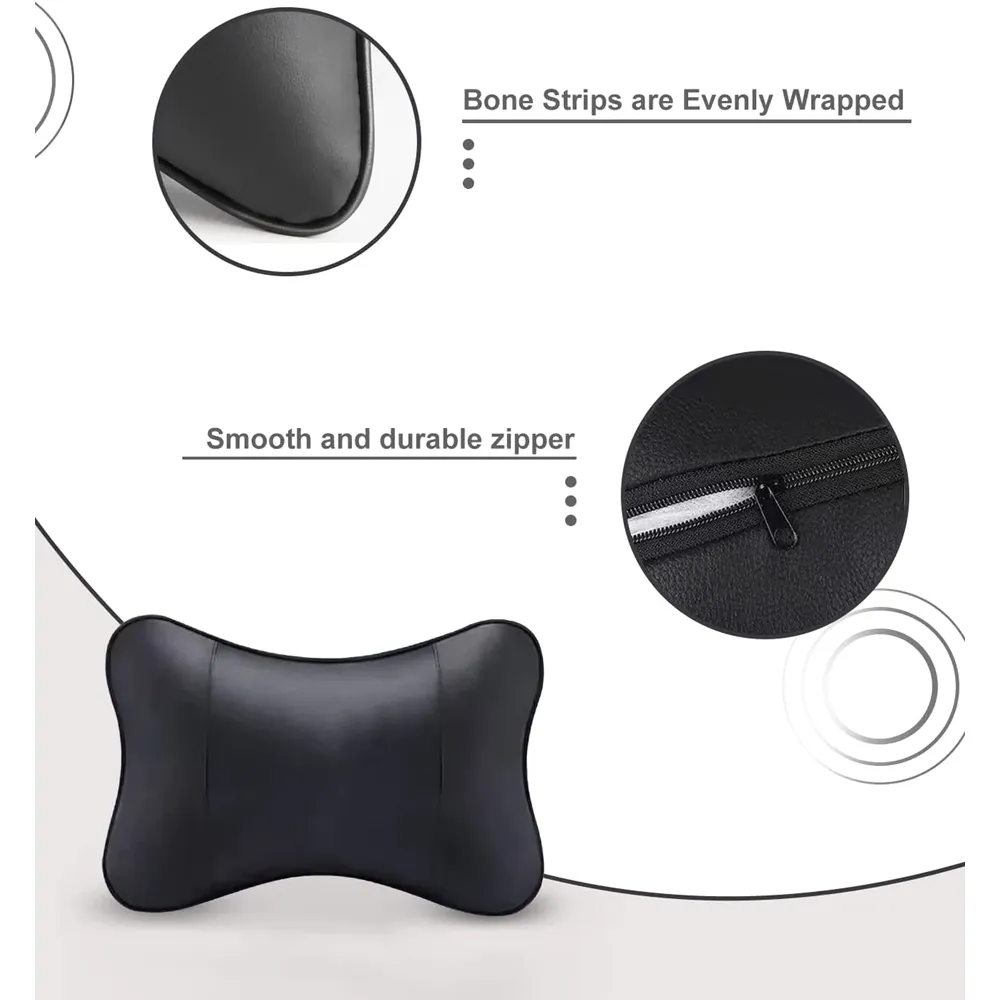 Custom Text For For Thickened Foam Car Neck Pillow, Compatible with All Cars, Soft Leather Headrest (2 Pieces) for Driving Home Office DR13990