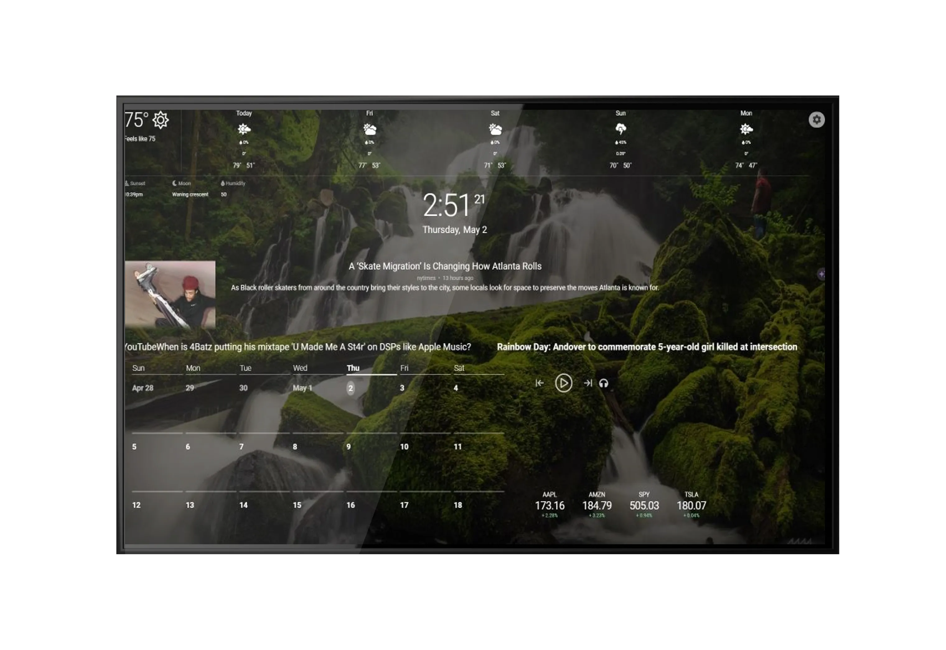 Customize Your Framed Touchscreen Android DAKboard Smart Mirror - Choose Your Display and Mirror Size