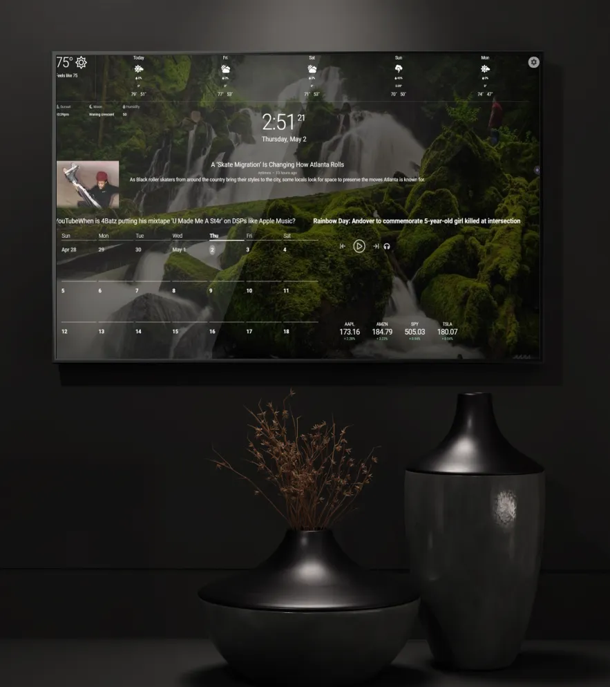 Customize Your Framed Touchscreen Android DAKboard Smart Mirror - Choose Your Display and Mirror Size