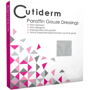 Cutiderm Sterile Paraffin Gauze Dressings 10cm x 10cm x 10