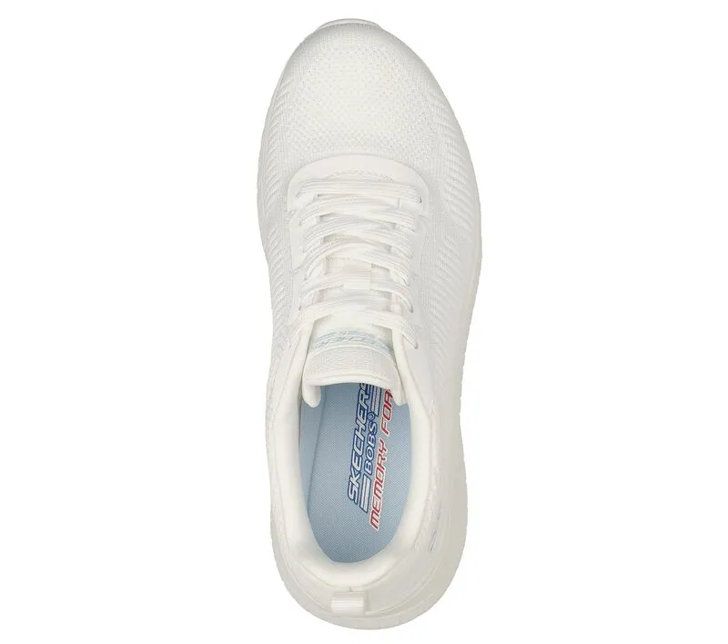 Damen Wide Fit Skechers Bobs Squad Chaos Face Off 117209 Vegane Sneakers