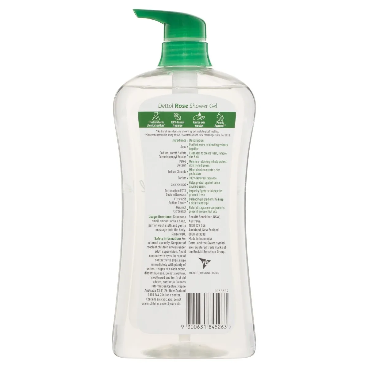 Dettol Body Wash Anti-bacterial Rose 950mL