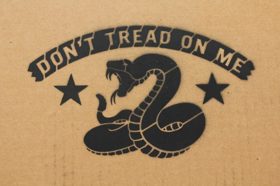 DON'T TREAD STENCIL