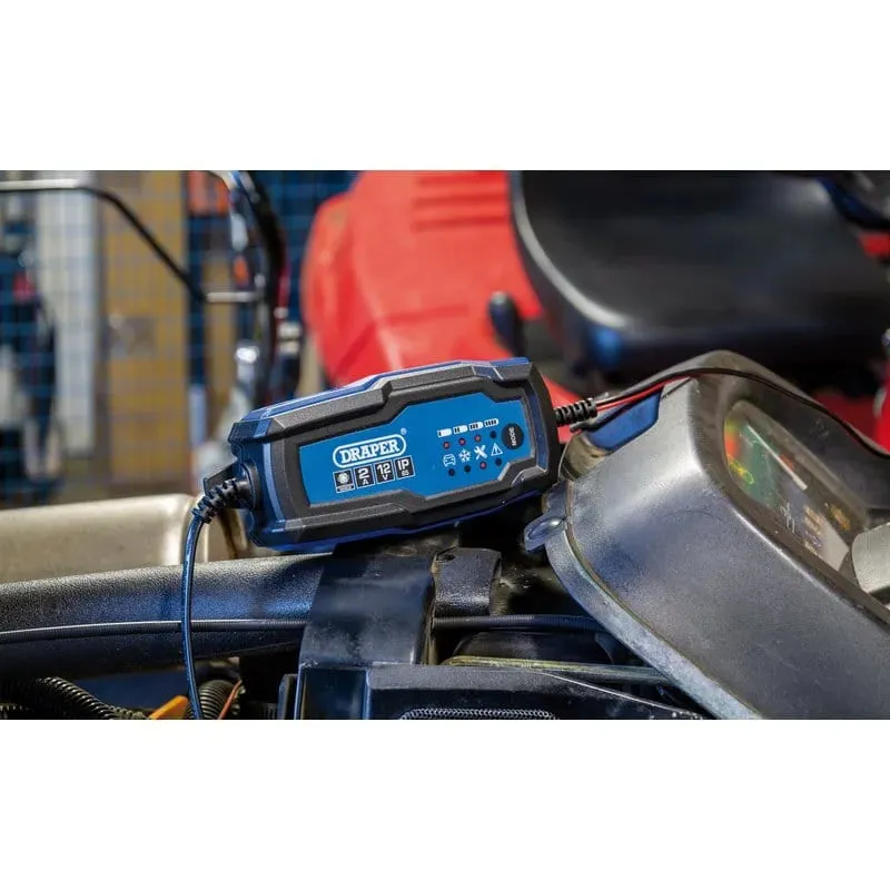 Draper 53488 12V Smart Charger And Battery Maintainer, 2A Dr-53488
