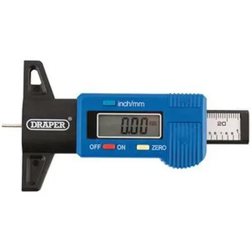 Draper Digital Tyre Tread Depth Gauge Dr-92224