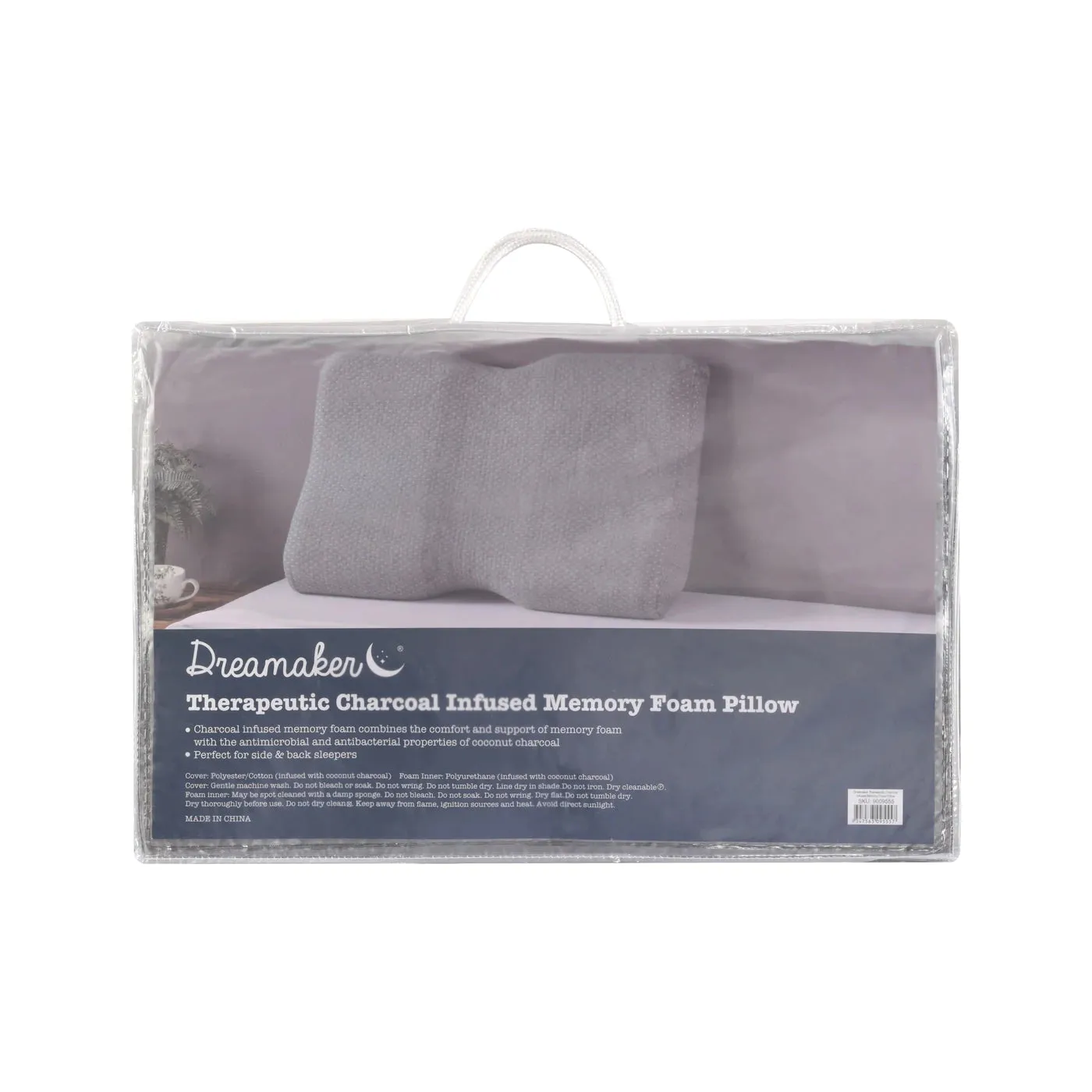 Dreamaker Therapeutic Charcoal Infused Memory Foam Pillow