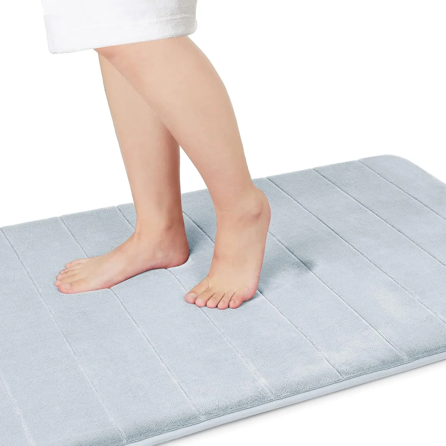 Drimat Memory Foam Bath Mat Silver