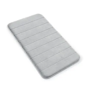 Drimat Memory Foam Bath Mat Silver