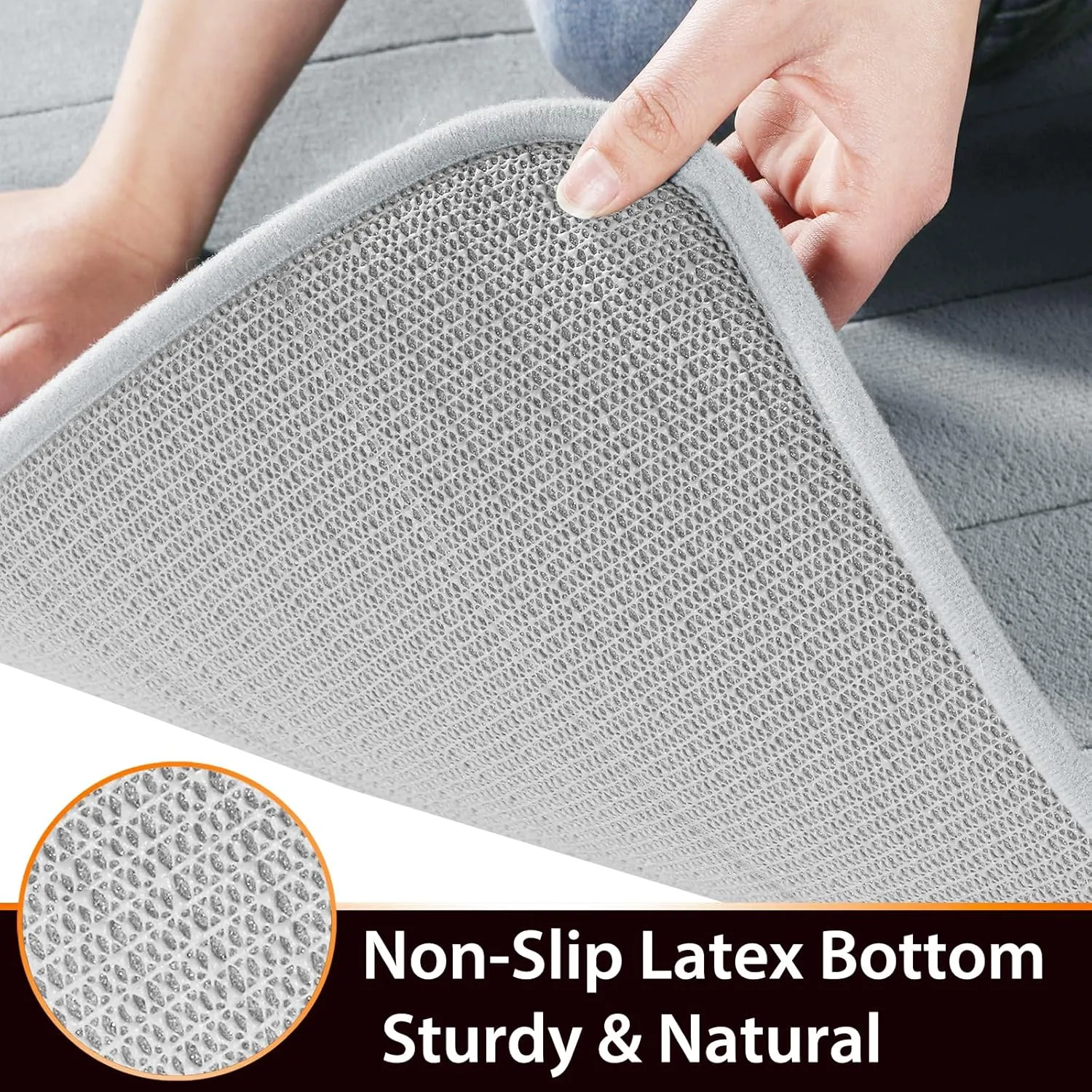 Drimat Memory Foam Bath Mat Silver