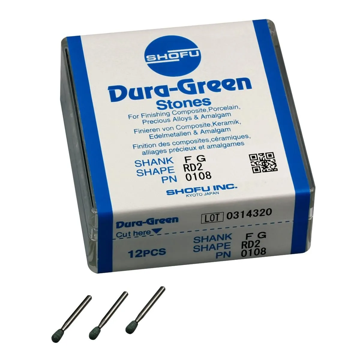 Dura-Green Stones, FG, RD2, 12/pk