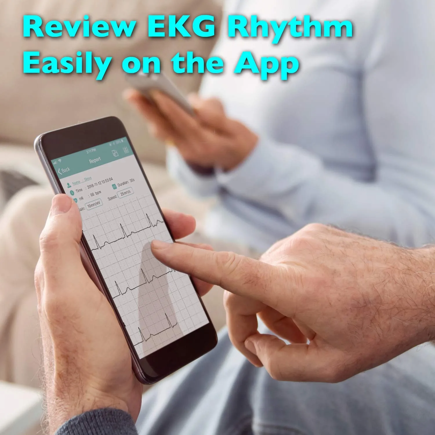 Emay Wireless Heart Health Tracker (for iPhone & Android, mac & Windows) | Portable Heart Rate & Rhythm Tracking for General Wellness Use (New Version)