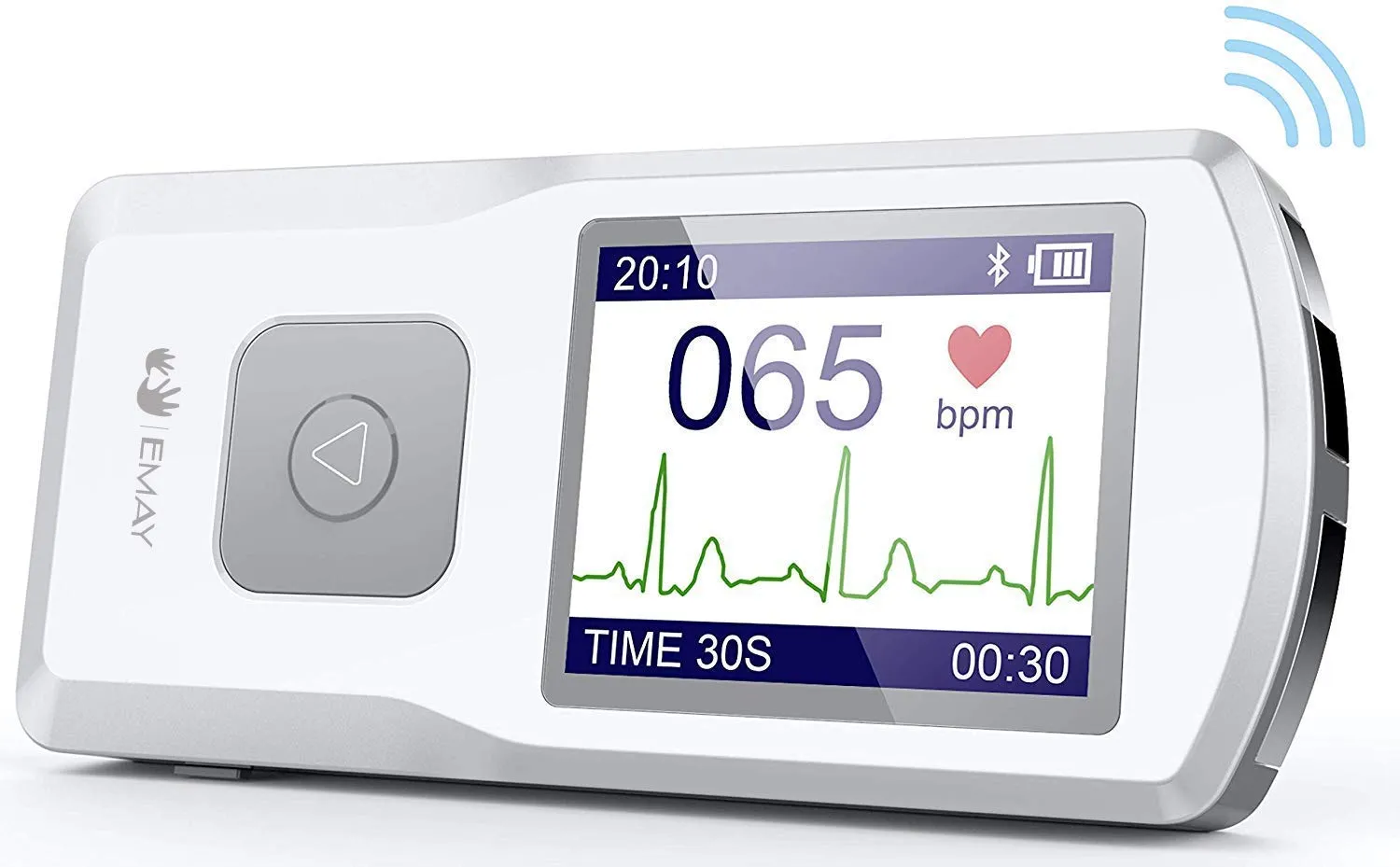 Emay Wireless Heart Health Tracker (for iPhone & Android, mac & Windows) | Portable Heart Rate & Rhythm Tracking for General Wellness Use (New Version)