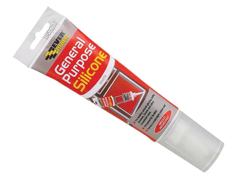 Everbuild General Purpose Easi Squeeze Silicone Sealant White 80Ml