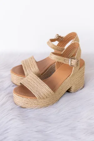 Every Step Counts Sandal in Light Tan