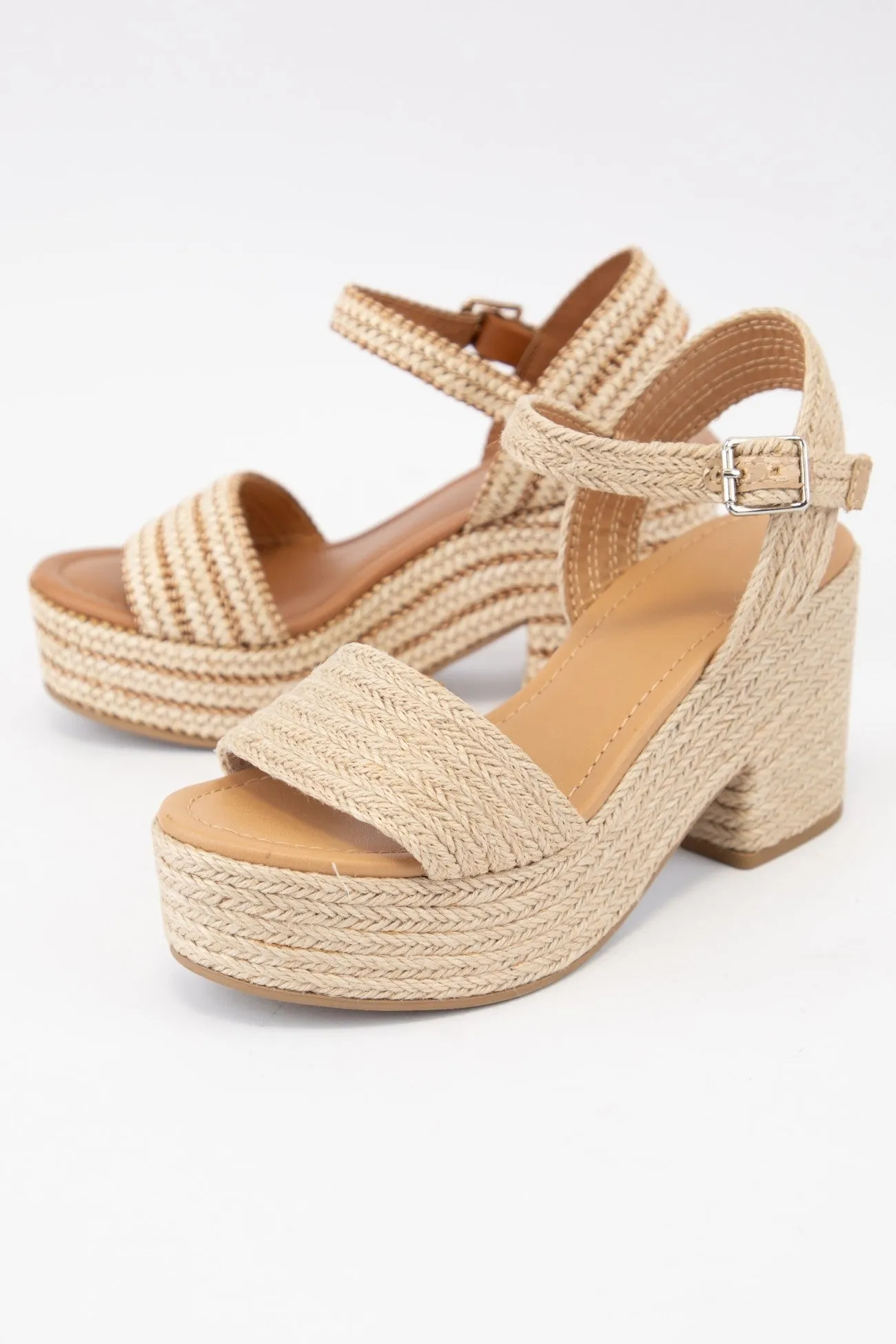 Every Step Counts Sandal in Light Tan