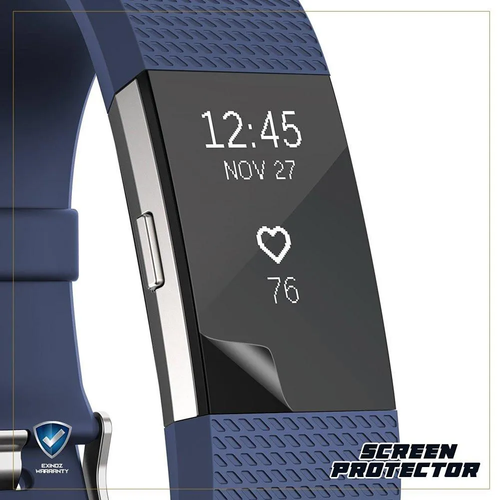 EXINOZ Fitbit Charge 2 Screen Protector 3 PACK