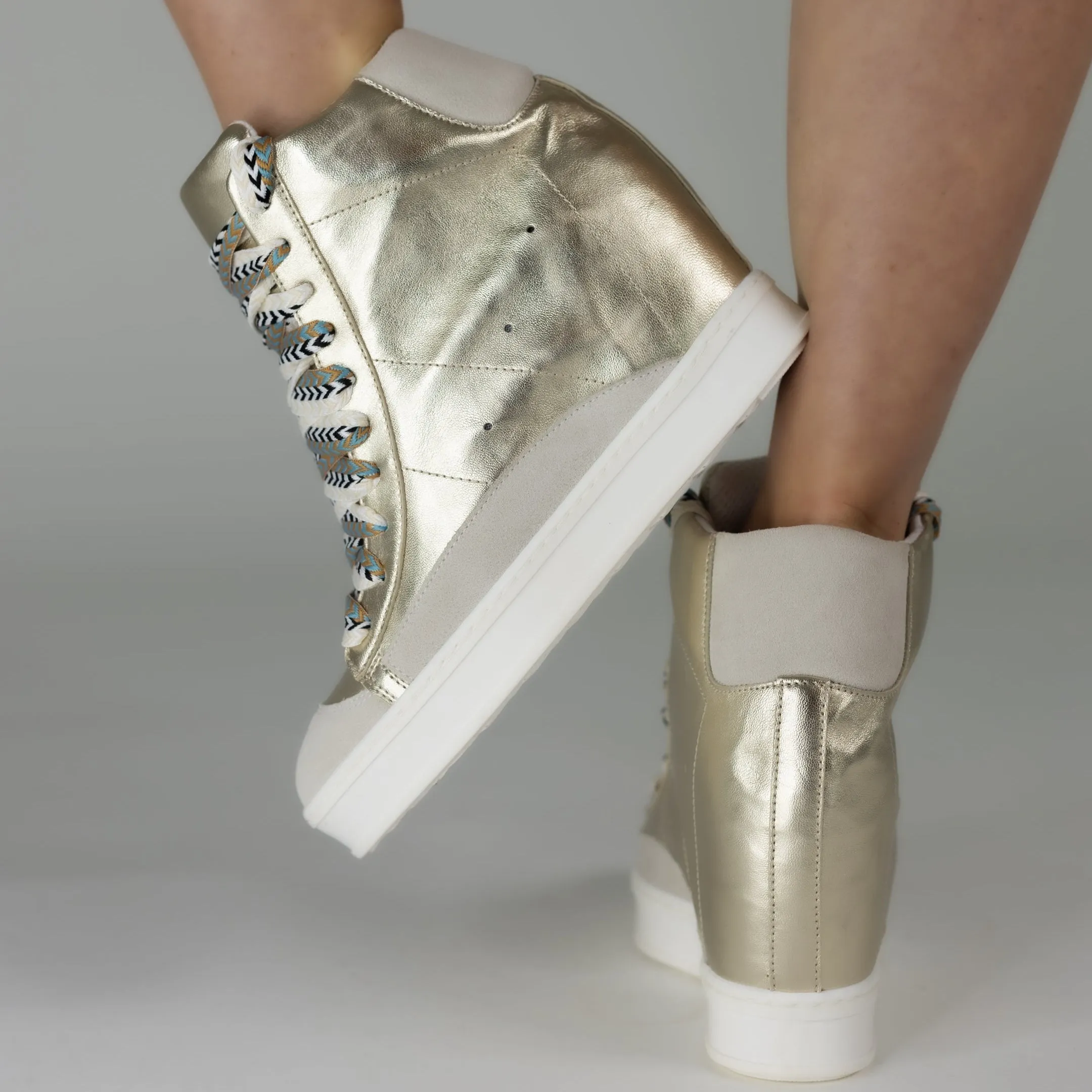 Fearless 2.0 Gold Wedge Sneaker