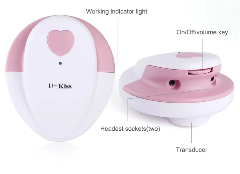 Fetal Doppler Safe And Portable Baby Doppler Heart Rate Detector Baby Heart Monitor With Headphones