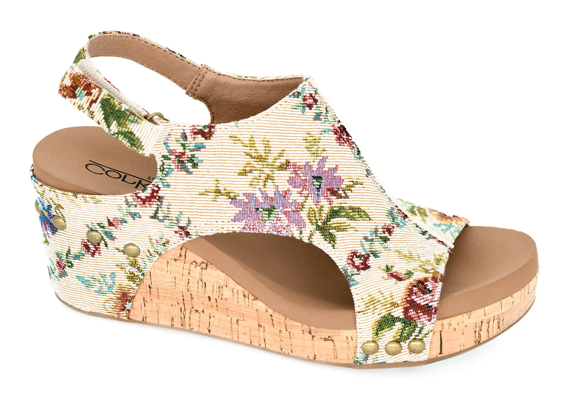 FINAL SALE: Carley Sand Brocade Floral By Corky's