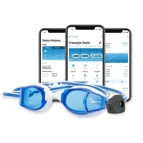 Finis Smart Goggle with Digital In-Goggle Display and Fitness Tracking