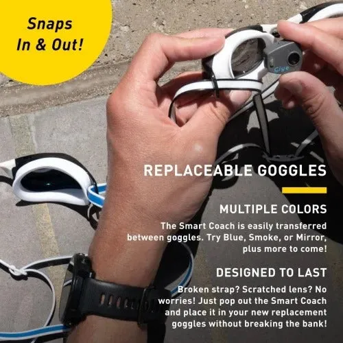 Finis Smart Goggle with Digital In-Goggle Display and Fitness Tracking