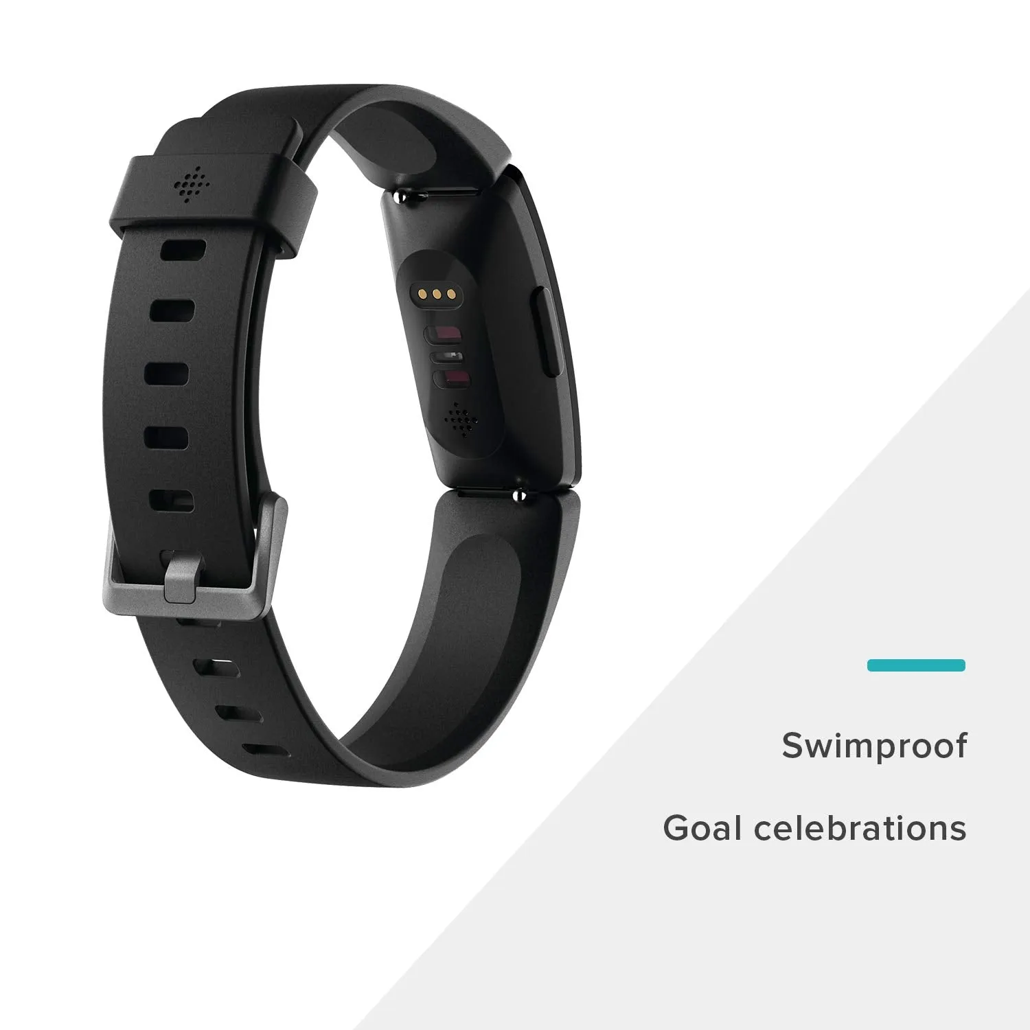 Fitbit Inspire HR Heart Rate & Fitness Tracker, One Size (S & L bands included), 1 Count