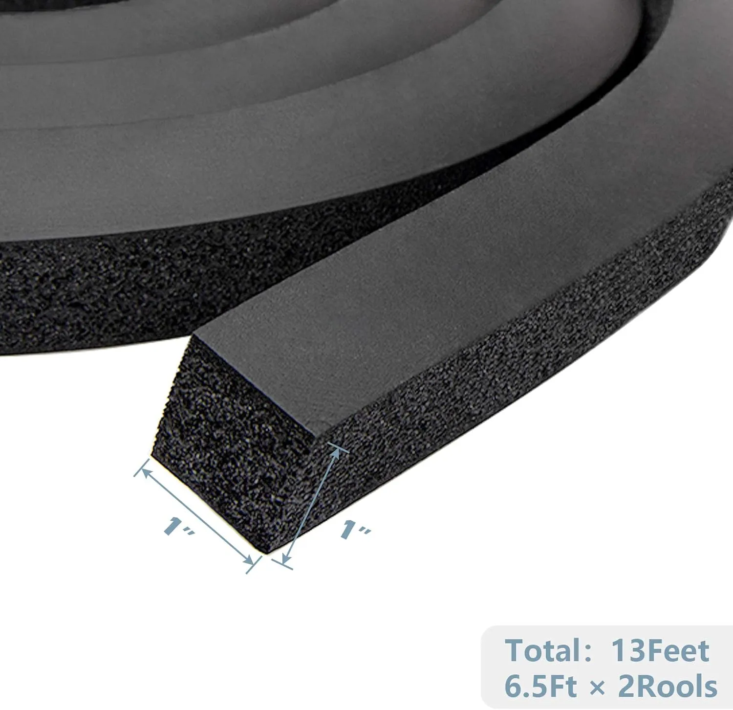 Foam Strips with Adhesive, 2 Inch Wide X 1 Inch Thick, Neoprene Weather Strippin