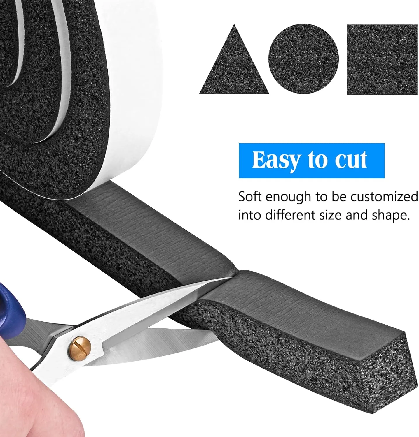 Foam Strips with Adhesive, 2 Inch Wide X 1 Inch Thick, Neoprene Weather Strippin