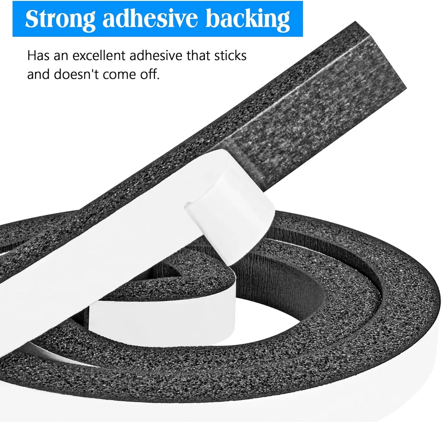 Foam Strips with Adhesive, 2 Inch Wide X 1 Inch Thick, Neoprene Weather Strippin