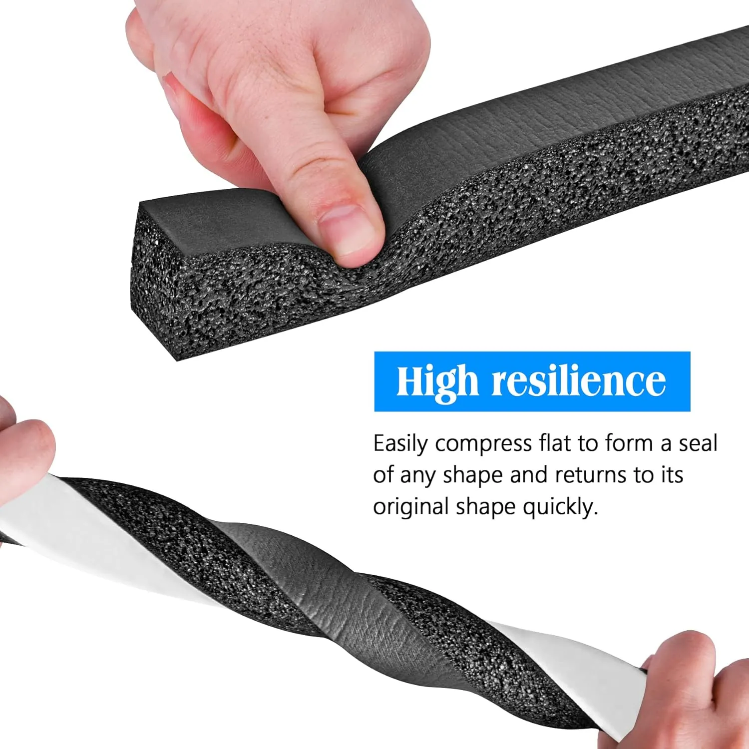Foam Strips with Adhesive, 2 Inch Wide X 1 Inch Thick, Neoprene Weather Strippin