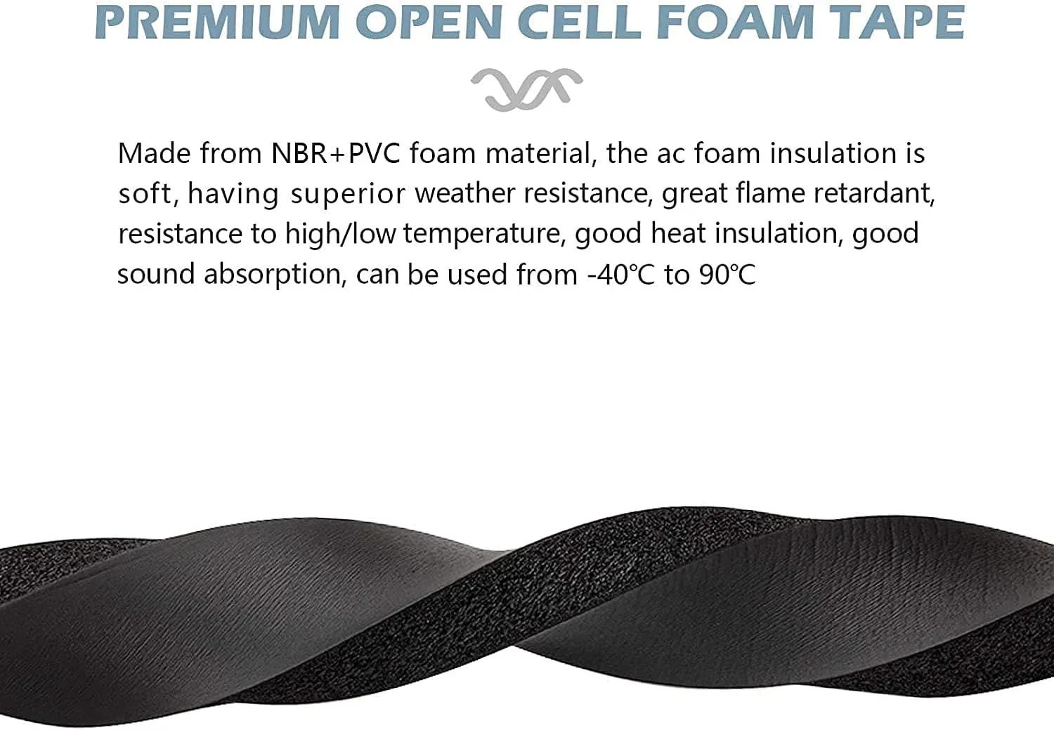 Foam Strips with Adhesive, 2 Inch Wide X 1 Inch Thick, Neoprene Weather Strippin