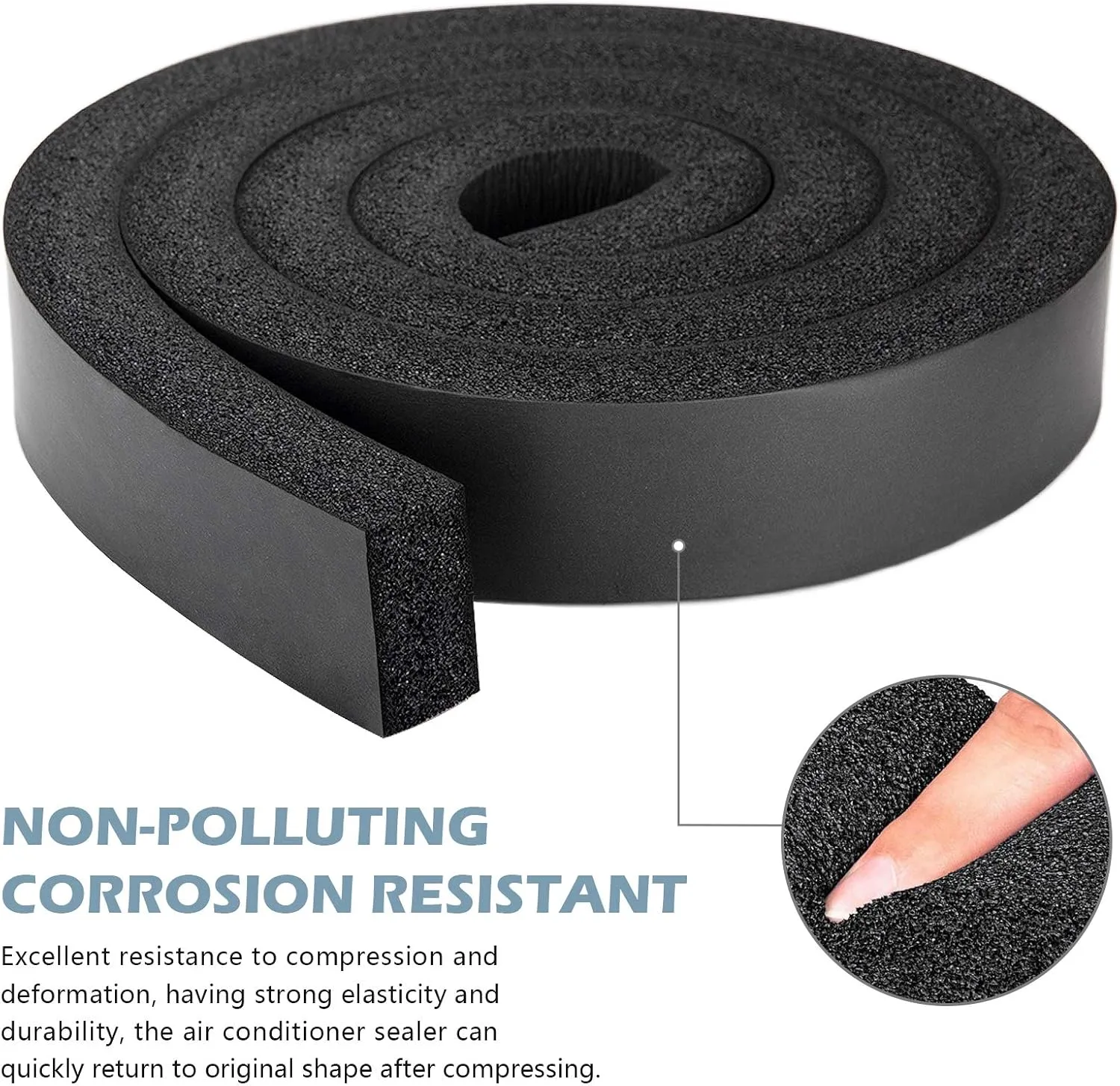 Foam Strips with Adhesive, 2 Inch Wide X 1 Inch Thick, Neoprene Weather Strippin