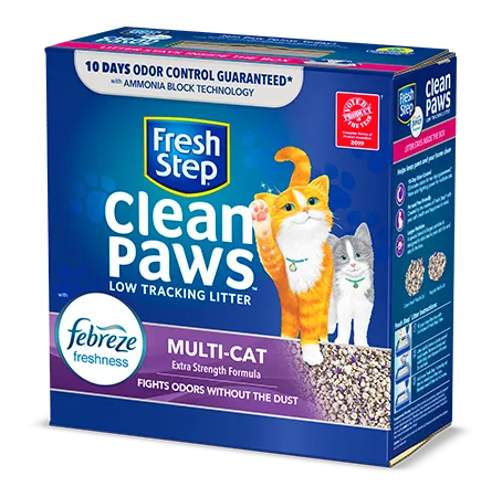 Fresh Step Clean Paws Multi Cat Scented With Febreze Litter