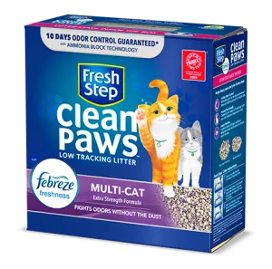 Fresh Step Clean Paws Multi Cat Scented With Febreze Litter
