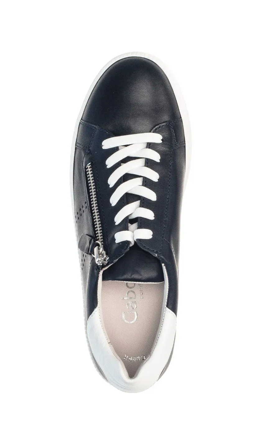 Gabor Navy Zip Trainer