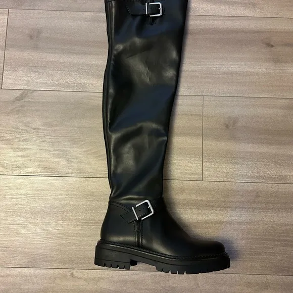 GB Game Changer over the knee lug sole boots