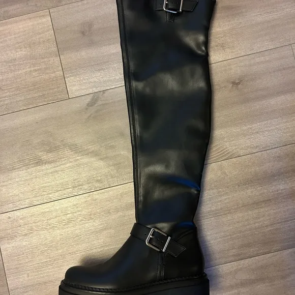 GB Game Changer over the knee lug sole boots