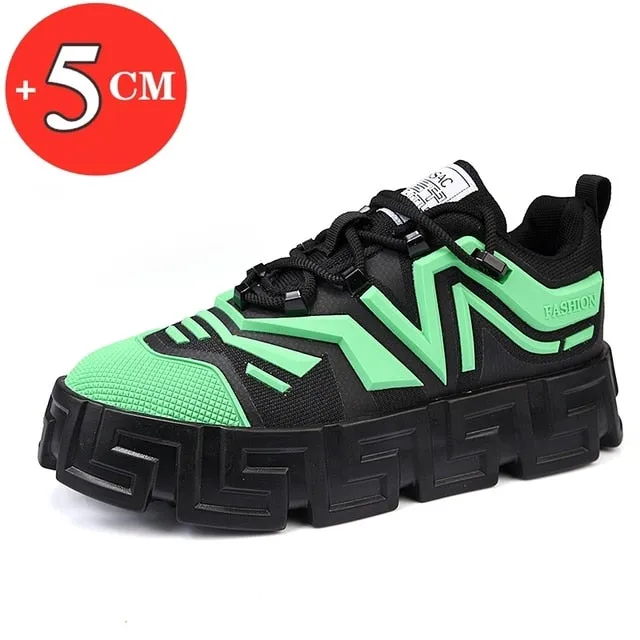 Gen-Z Thick Platform Sneakers Height Increasing Male