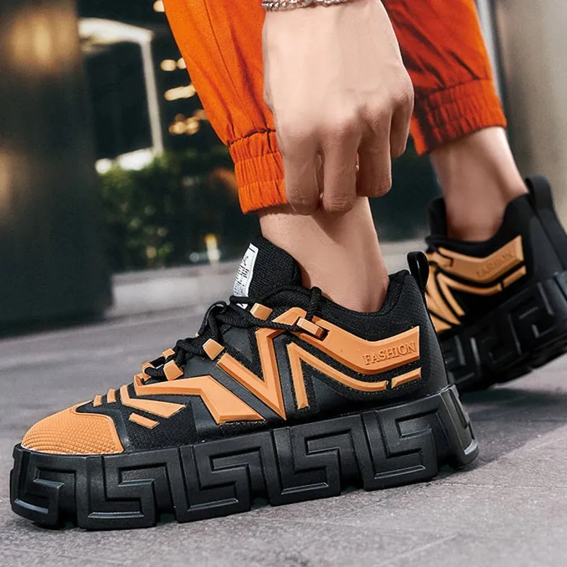 Gen-Z Thick Platform Sneakers Height Increasing Male