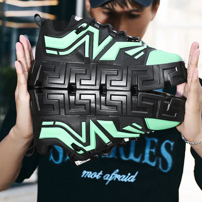 Gen-Z Thick Platform Sneakers Height Increasing Male