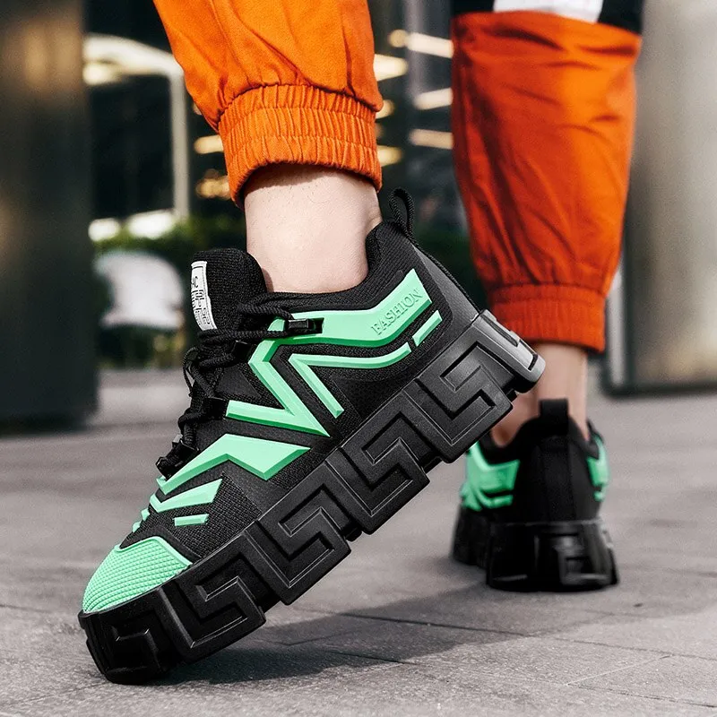 Gen-Z Thick Platform Sneakers Height Increasing Male