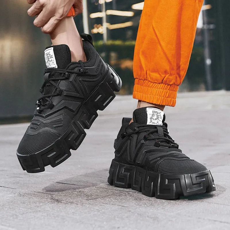 Gen-Z Thick Platform Sneakers Height Increasing Male