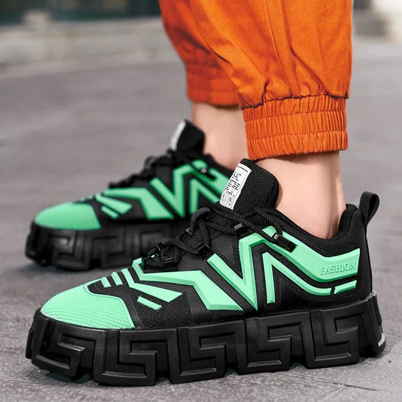 Gen-Z Thick Platform Sneakers Height Increasing Male