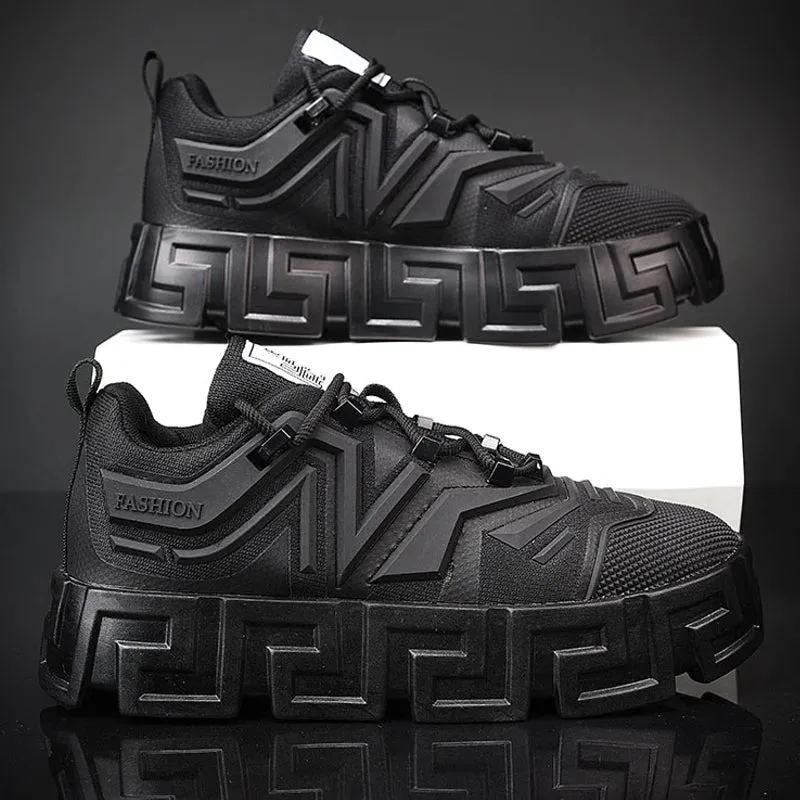 Gen-Z Thick Platform Sneakers Height Increasing Male