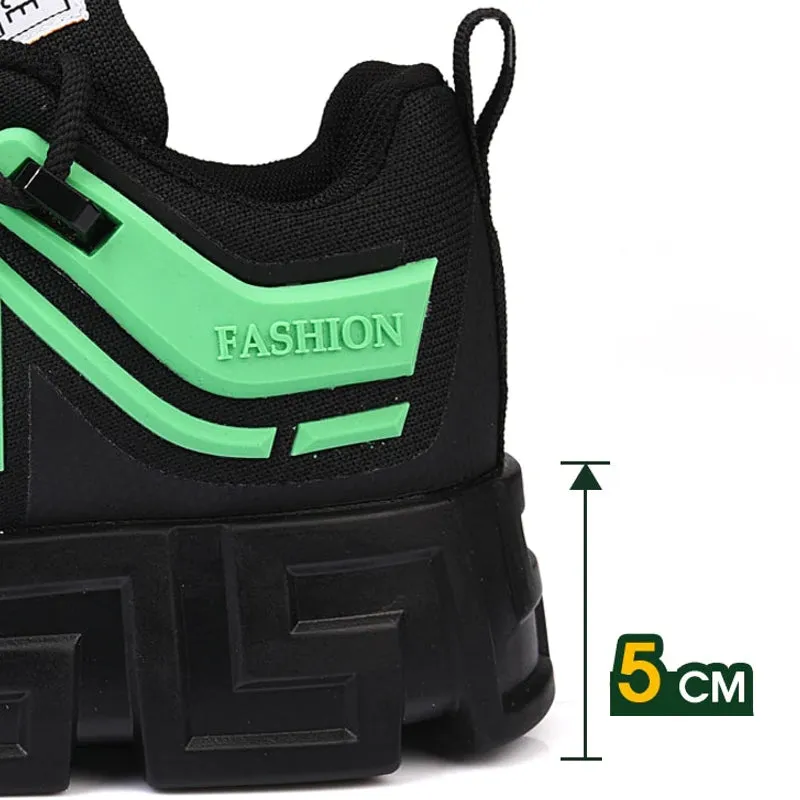 Gen-Z Thick Platform Sneakers Height Increasing Male