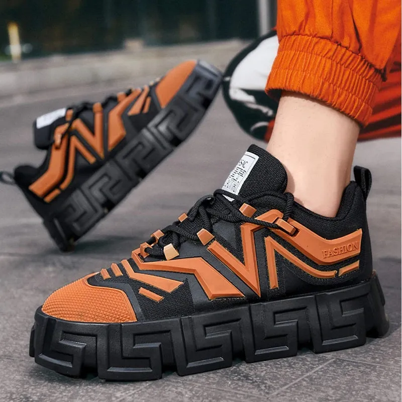 Gen-Z Thick Platform Sneakers Height Increasing Male