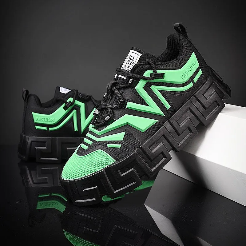Gen-Z Thick Platform Sneakers Height Increasing Male