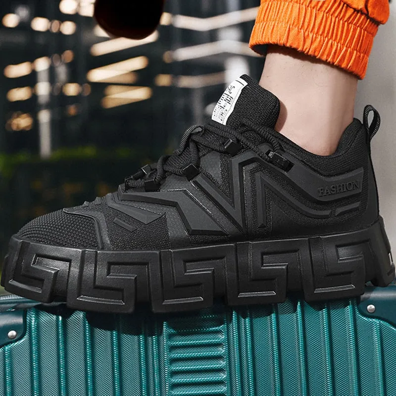 Gen-Z Thick Platform Sneakers Height Increasing Male