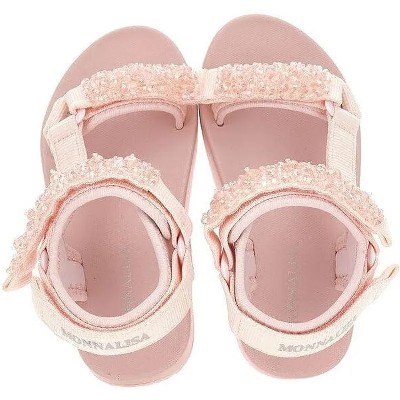 Girls Pink Jewel Sandal