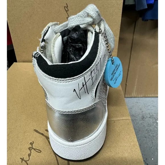 Glitter star studded hi top Margo sneaker